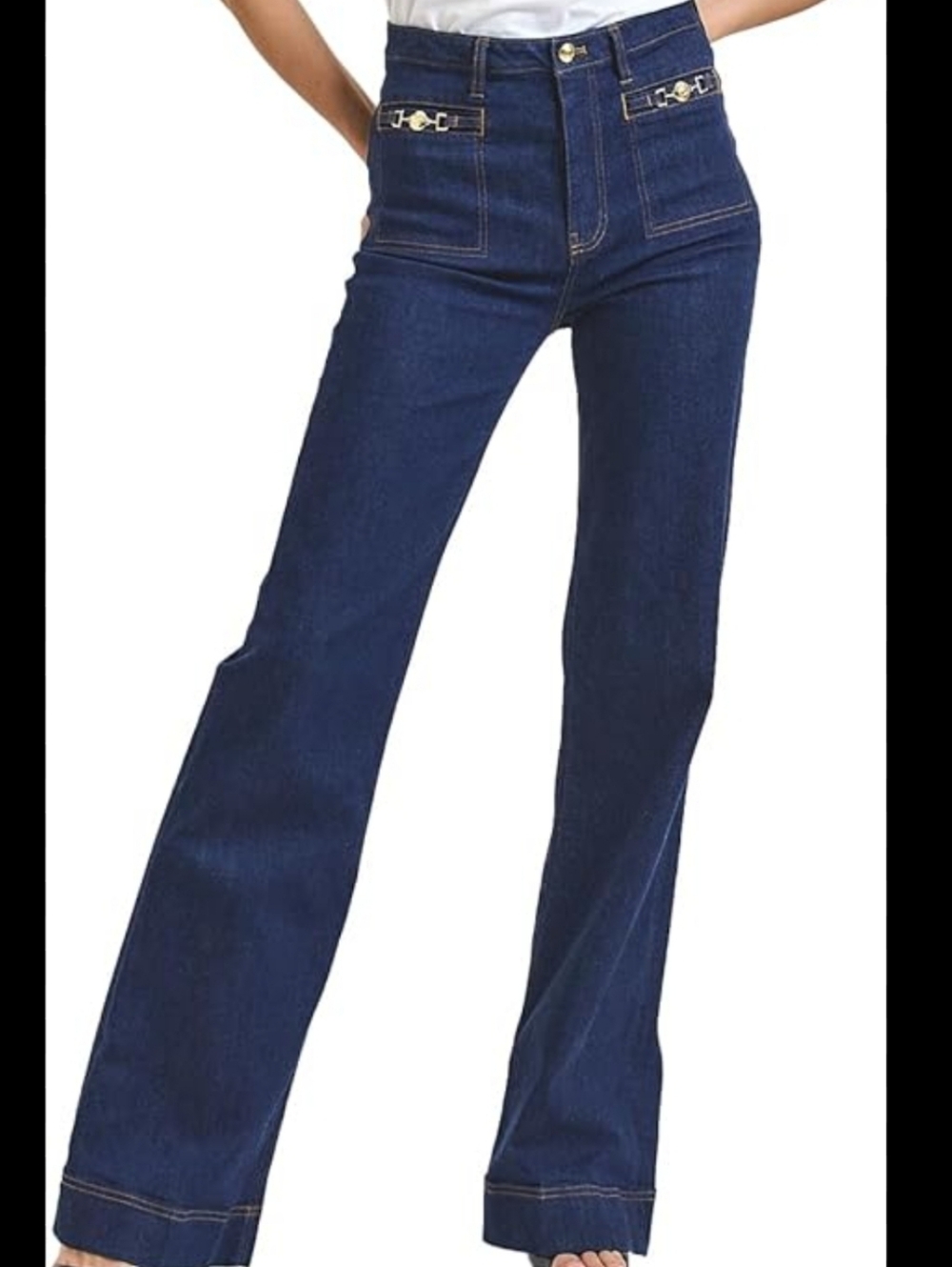 10 Crosby Derek Lam | Women's Talwyn Stretch Denim Jeans with Horsebit Detail